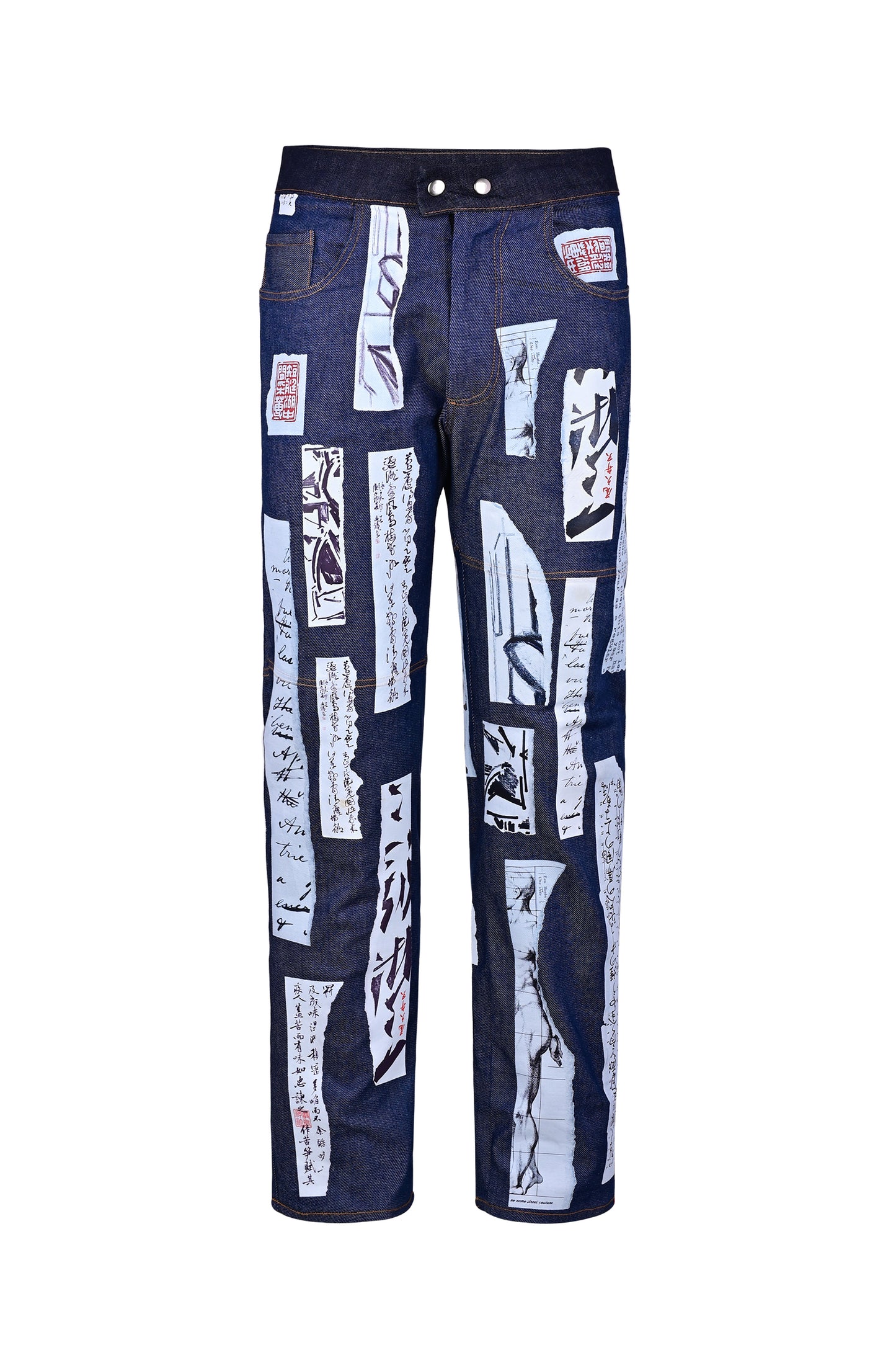 EDO LETTERS DENIM PANTS