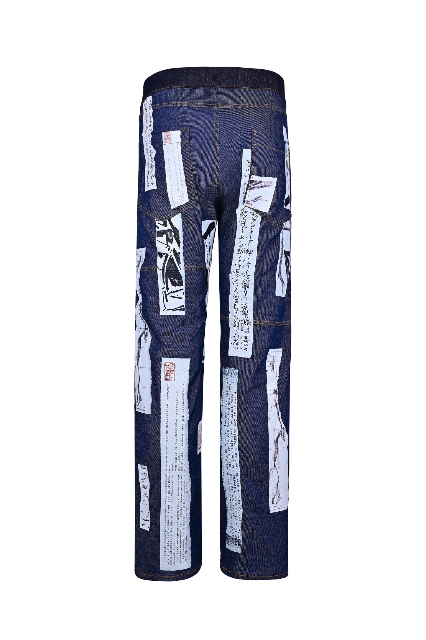 EDO LETTERS DENIM PANTS